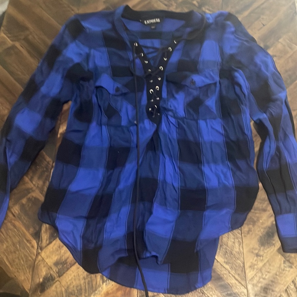 Black and blue women’s extra small blouse